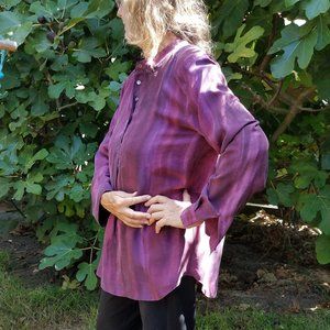 Silk pullover shirt burgundy J.Jill